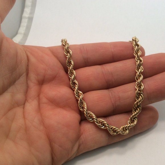 14K YELLOW REAL GOLD ROPE UNISEX BRACELET 7 1/2 INCH 5.30MM 8.60GRAMS - Picture 8 of 8